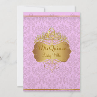 PixDezines rosa Rossi-Damast/dunkle Hintergrundfar Einladung