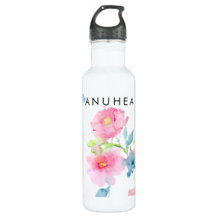 PixDezines Rose Floral/Wasserfarbe/Garten Edelstahlflasche