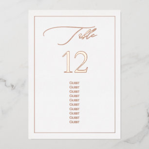 PixDezines Rose Gold Foil Luxe Calligraphy Table# Folieneinladung