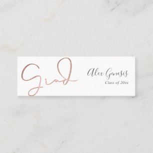 PixDezines Rose Gold Grad Name Karte