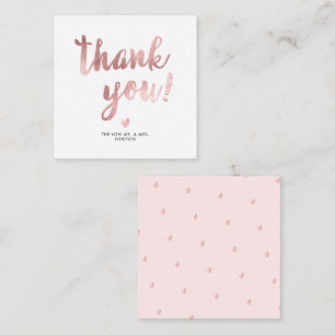 PixDezines Rose Gold Pinselschrift Vielen Dank Mitteilungskarte