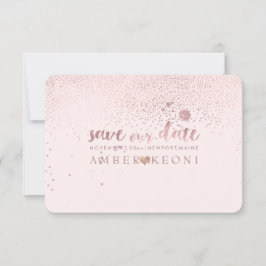 PixDezines-Rose Gold/Rett-Datum/DIY-Farbe Save The Date