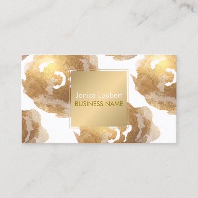PixDezines-Rose/Imitate Gold Foil/DIY-Hintergrund Visitenkarte (Vorderseite)