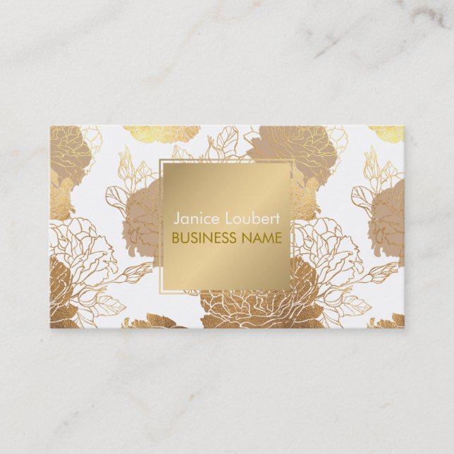PixDezines-Rose/Imitate Gold Foil/DIY-Hintergrund Visitenkarte (Vorderseite)