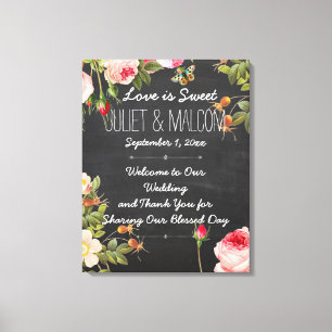 PixDezines Rosen / DIY Tafel-Hochzeitsempfang Leinwanddruck