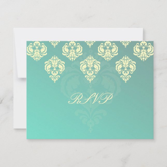 PixDezines Rossellini Damask RSVP pour invitations (Devant)