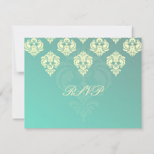 PixDezines Rossellini Damask RSVPs für 12x18 lädt RSVP Karte