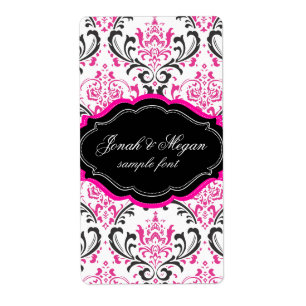 PixDezines Rossi Damask/DIY/black+hot pink