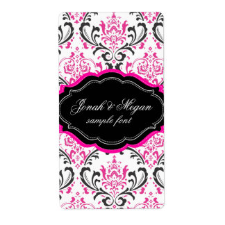 PixDezines Rossi Damask/DIY/black+hot pink