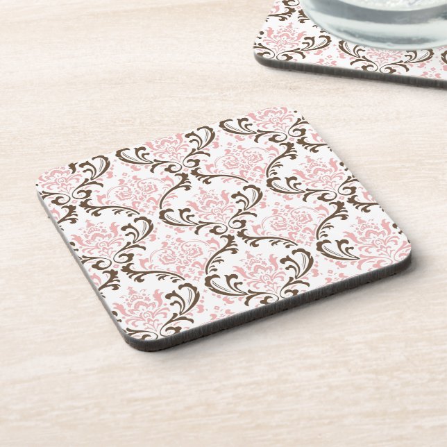 PixDezines Rossi Damask/DIY-Farben Untersetzer (Linke Seite)