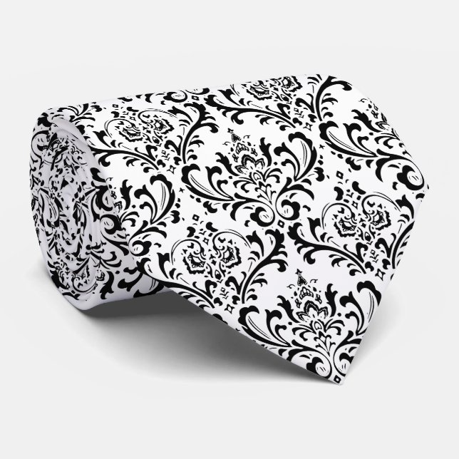 PixDezines rossi Damask/DIY Hintergrund Krawatte (Gerollt)