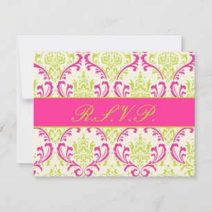 PixDezines Rossi Damask, RSVP für 5x7 Einladungen
