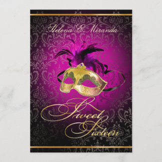 PixDezines Rossi Sweet 16 Masquerade / DIY Farbe!! Einladung