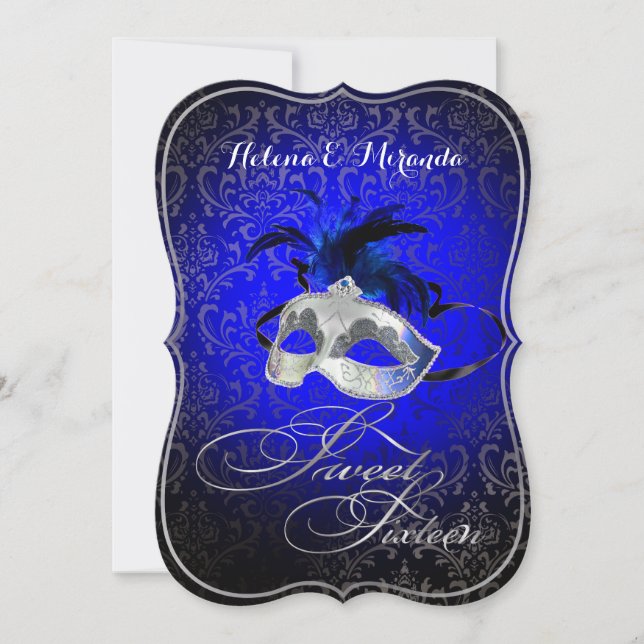 PixDezines Rossi Sweet 16 Masquerade / DIY Farbe!! Einladung (Vorderseite)
