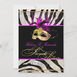 PixDezines Rossi Sweet 16 Masquerade / DIY Farbe!! Einladung