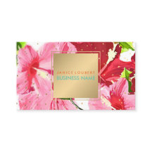 PixDezines Rot/Hibiskus/Gold Speck