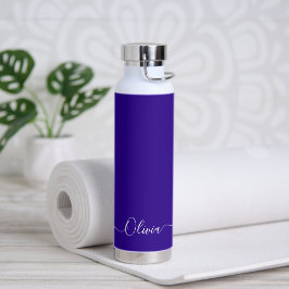PixDezines Royal Lila DIY Color Monogram Water B Trinkflasche