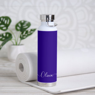 PixDezines Royal Lila DIY Color Monogram Water B Trinkflasche