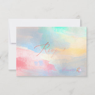 PixDezines RSVP aquarelle pinceau Bat Mitzvah ✡