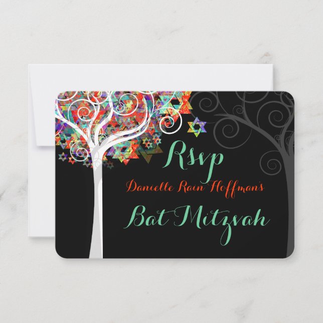 PixDezines rsvp arbre de vie Bat mitzvah/bar (Devant)