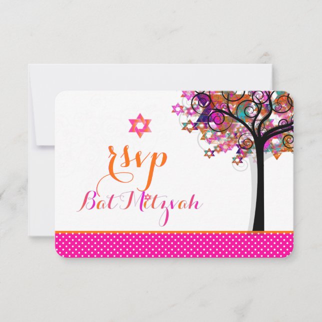 PixDezines RSVP Bat mitzvah Arbre de vie (Devant)