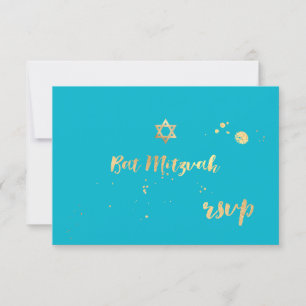 PixDezines rsvp bat mitzvah/strahlte/DIY Farbe Karte