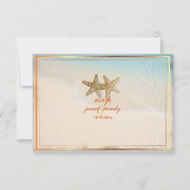 PixDezines rsvp beach+starfish, beach party (Devant)