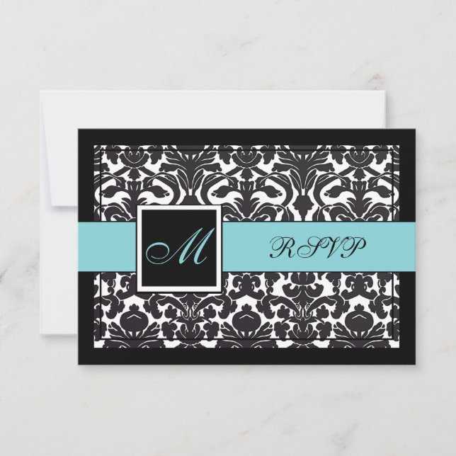 PixDezines rsvp Black Flora Damask/do-it-yourself  (Devant)