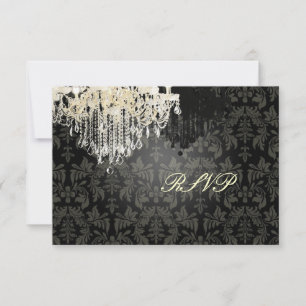 PixDezines RSVP Chandelier noir + blanc