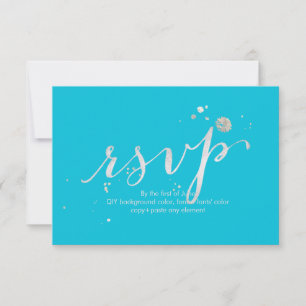 PixDezines RSVP Dazzled/Faux Weißgold Karte