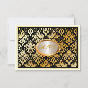 PixDezines rsvp faux or jolie damask/do-it-yoursel