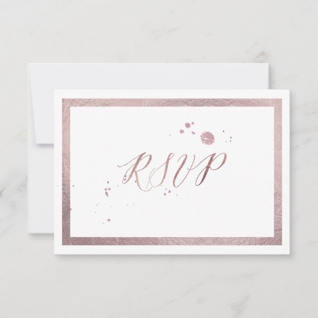 PixDezines RSVP Faux Rose Gold Foil/do-it-yourself (Devant)