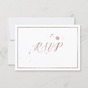 PixDezines RSVP Faux Rose Gold Foil/DO-IT-YOURSELF