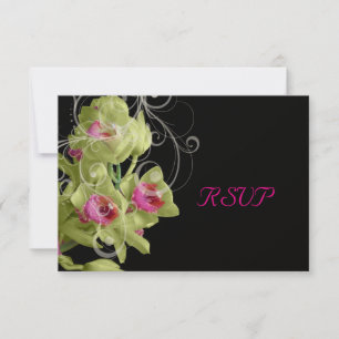 PixDezines rsvp Green Orchid/do-it-yourself arrièr