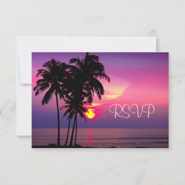 PixDezines rsvp Hawaiian Sunset Beach Scence (Devant)