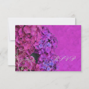 PixDezines RSVP Hortensie, magenta Karte