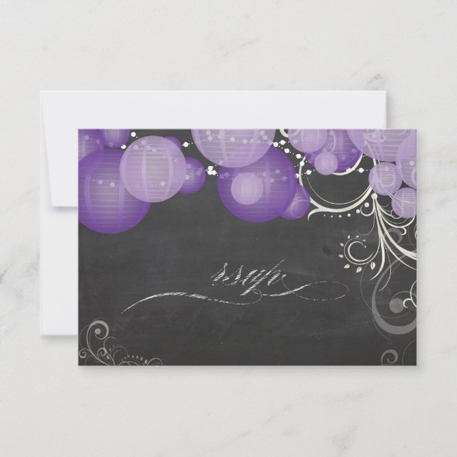 PixDezines rsvp lanternes violettes+tableau (Devant)