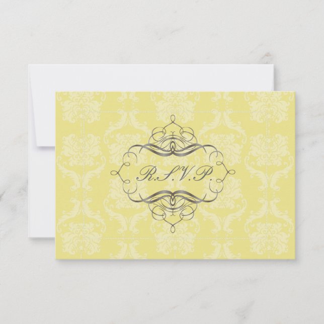 PixDezines rsvp Liliana Damask, personnalisable (Devant)