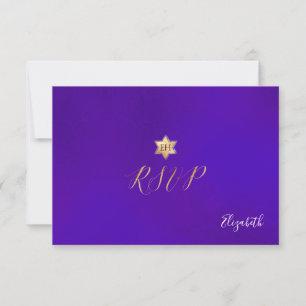 PixDezines RSVP minimaliste ultra violet Mitzvah ✡