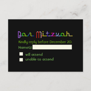 PixDezines rsvp néon lumières barre mitzvah