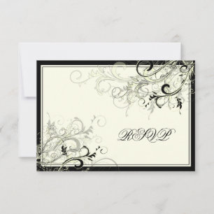 PixDezines RSVP NOIR SWIRLS/ARRIÈRE - PLAN DO-IT-Y