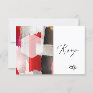 PixDezines RSVP Red Watercolor Bat mitzvah ✡