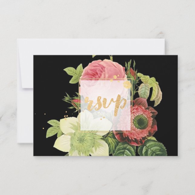 PixDezines RSVP Rose Garden/Gold/Faux Foil (Devant)
