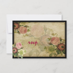 PixDezines rsvp vintage cottage roses/polices do-i