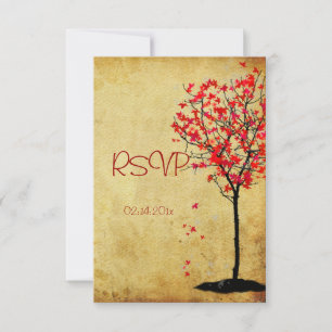 PixDezines rsvp vintage érable/mariage de automne
