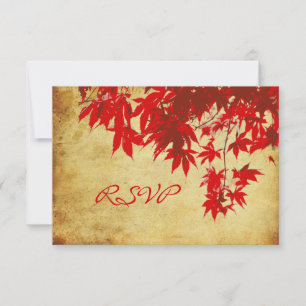 PixDezines rsvp Vintage Red Maple Feuilles/automne