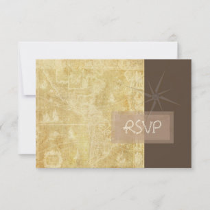 PixDezines rsvp Vintage Seekarte + Kompass Karte