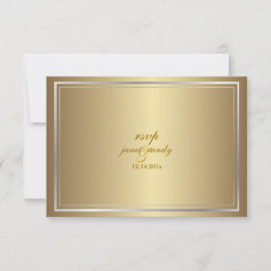 PixDezines RSVP-Vorlage/faux metallisch RSVP Karte