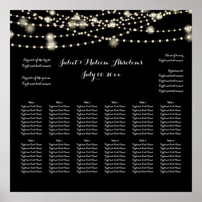 PixDezines-Saiten der LichterSitzdiagramm Poster (Vorne)
