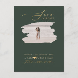 PixDezines Save the Date Luxe Script DIY Farbe Postkarte